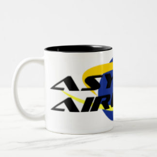 Caneca De Café Em Dois Tons Kaffekrus das linhas aéreas do asilo, stor