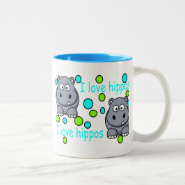 Caneca De Café Em Dois Tons kaili-s-incrível-hippo-hi