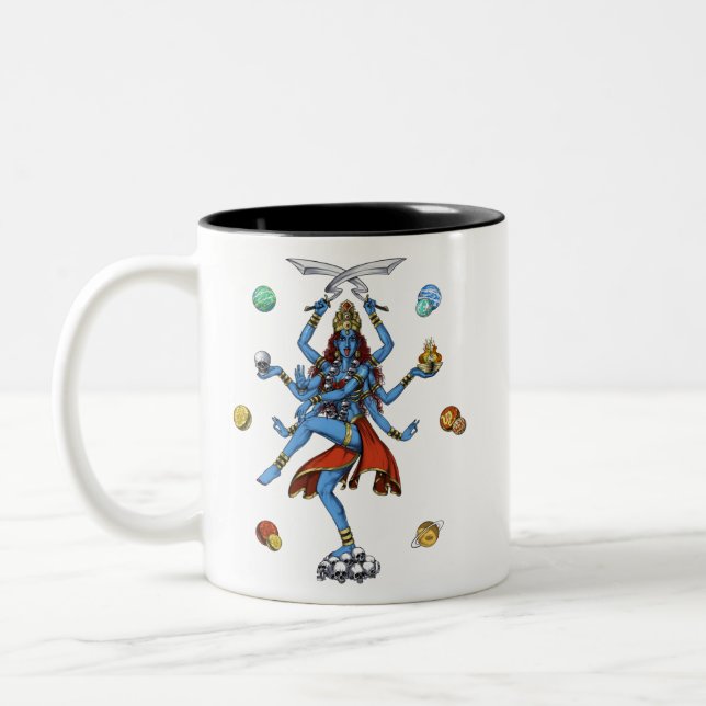 Caneca De Café Em Dois Tons Kali Hindu Goddese (Esquerda)