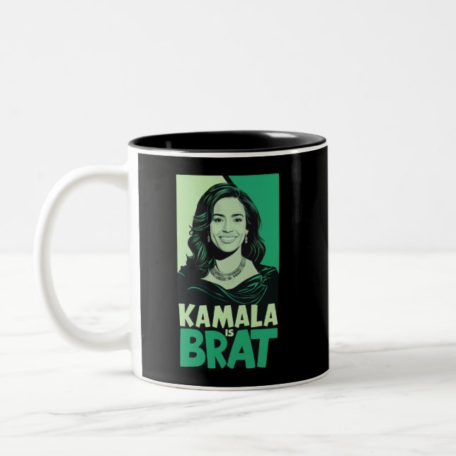 Caneca De Café Em Dois Tons Kamala é engraçada sarcástica (Esquerda)