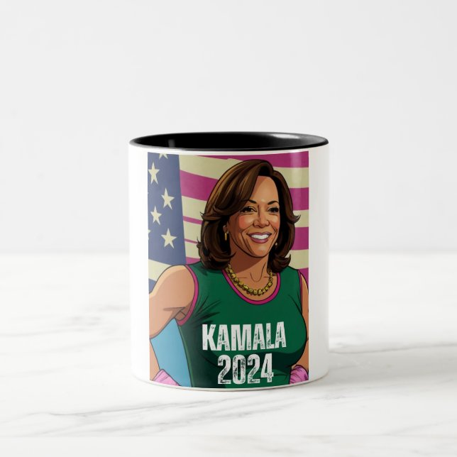 CANECA DE CAFÉ EM DOIS TONS KAMALA HARRIS 2024 (Centro)