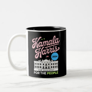 Caneca De Café Em Dois Tons Kamala Harris 2024 Social-Democrata Vote Blue