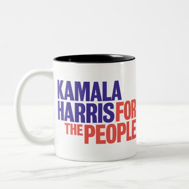 Caneca De Café Em Dois Tons Kamala Harris para o Presidente 2024 (Esquerda)