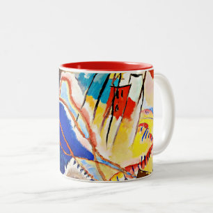 Caneca De Café Em Dois Tons Kandinsky - improvisação n.º 30,