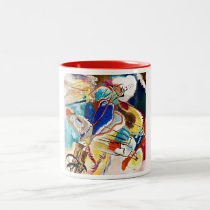 Caneca De Café Em Dois Tons Kandinsky Modern Abstrato Pintura