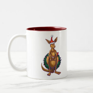 Caneca De Café Em Dois Tons Kangaroo Christmas StarNight
