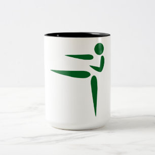 Caneca De Café Em Dois Tons Karate Olimpiadas Coffee Mug