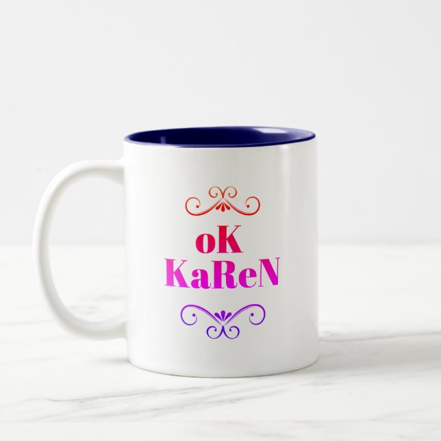 Caneca De Café Em Dois Tons Karen (Esquerda)
