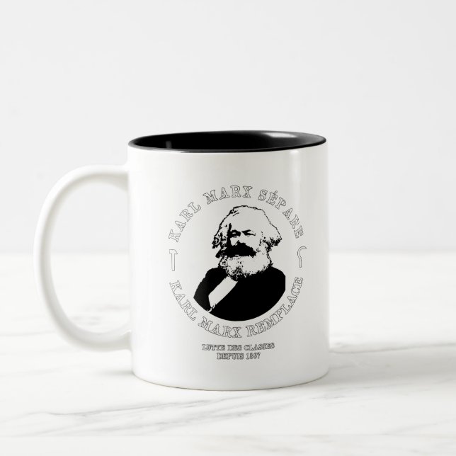 CANECA DE CAFÉ EM DOIS TONS KARL MARX SÉPARE, KARL MARX REMPLACE (Esquerda)