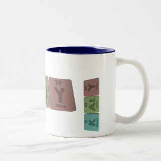 Caneca De Café Em Dois Tons Katy como o ítrio do Astatine do potássio