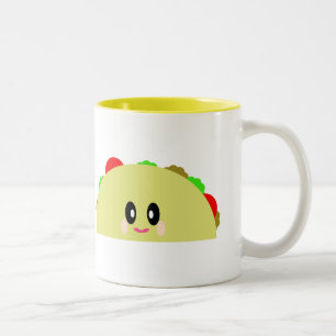 CANECA DE CAFÉ EM DOIS TONS KAWAII FELIZ TATO MUG ALMOÇO DELICIOSO MARAVILHOSO