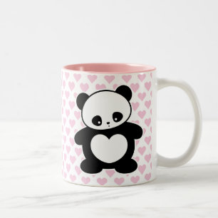 Caneca De Café Em Dois Tons Kawaii panda