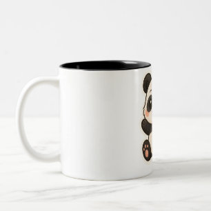 Caneca De Café Em Dois Tons Kawaii Panda Mug - Adorável Cartoon Animal