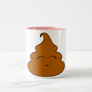 Caneca De Café Em Dois Tons Kawaii Poo Poo