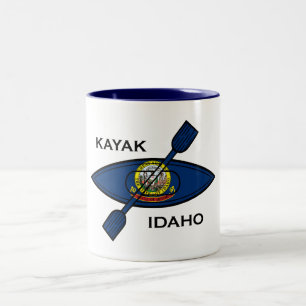 Caneca De Café Em Dois Tons Kayak Idaho Flag