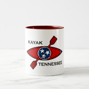 Caneca De Café Em Dois Tons Kayak Tennessee Flag