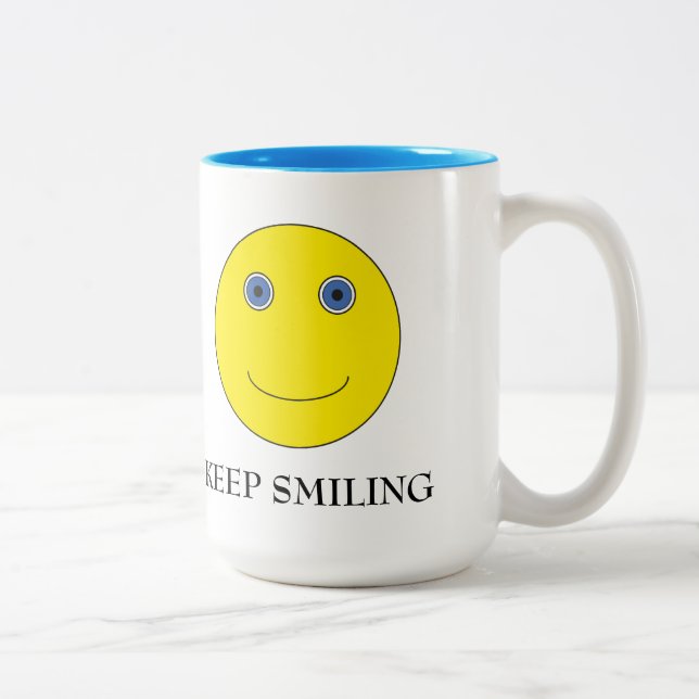 Caneca De Café Em Dois Tons Keep Smiling (Direita)