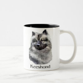 Caneca De Café Em Dois Tons Keeshond Art Gifts