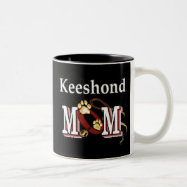 Caneca De Café Em Dois Tons Keeshond Mãe Mug