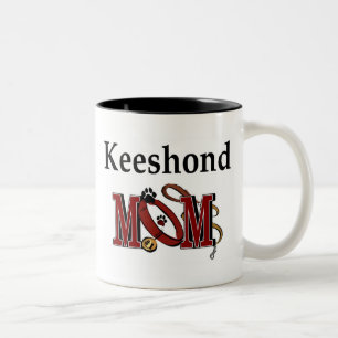 Caneca De Café Em Dois Tons Keeshond Mãe Mug