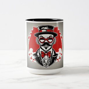 Caneca De Café Em Dois Tons Keith Haring Inspirou Design de Mug