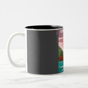 Caneca De Café Em Dois Tons Kenai Fjords National Park Viagens vintage