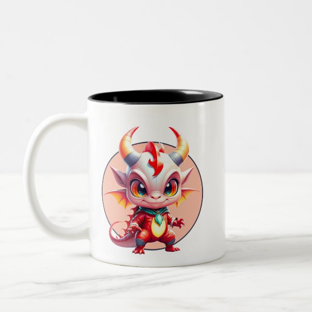 Caneca De Café Em Dois Tons Kensi Bebê Dragão (Esquerda)