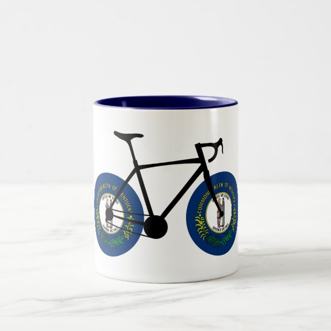 Caneca De Café Em Dois Tons Kentucky Flag Cycling (Centro)