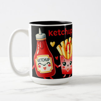 Caneca De Café Em Dois Tons Ketchup Mug