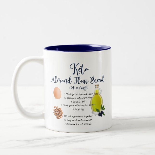 Caneca De Café Em Dois Tons Keto Almond Flour Bread Mug (Esquerda)