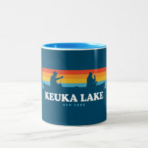 Caneca De Café Em Dois Tons Keuka Lake New York Canoe