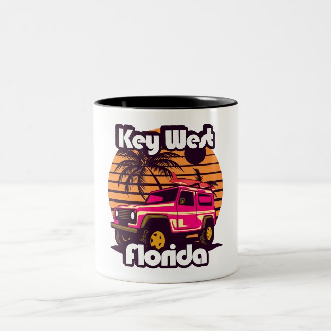 Caneca De Café Em Dois Tons Key West Florida (Centro)