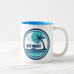 Caneca De Café Em Dois Tons Key West Florida Palm Tree Birds