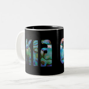 CANECA DE CAFÉ EM DOIS TONS KIA ORA KIWI CRESCENDO PAUA