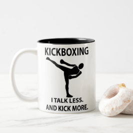 Caneca De Café Em Dois Tons Kickboxing Boxer Martial Arts Kickboxing
