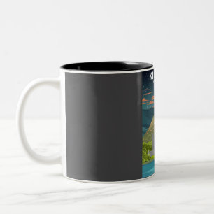 Caneca De Café Em Dois Tons Killarney National Parkat noite Natureza Paisagem