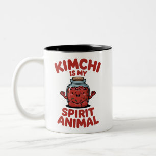 Caneca De Café Em Dois Tons Kimchi É o Meu Animal Espiritual
