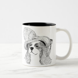 Caneca De Café Em Dois Tons King Charles e Rico Hat