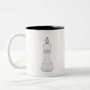 Caneca De Café Em Dois Tons King Chess