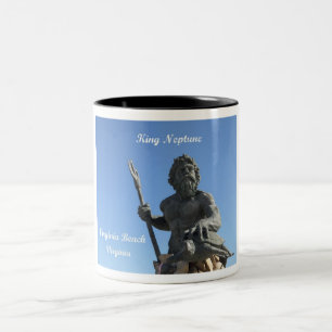 Caneca De Café Em Dois Tons King Neptune, Virginia Beach, Virginia