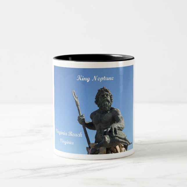 Caneca De Café Em Dois Tons King Neptune, Virginia Beach, Virginia (Centro)