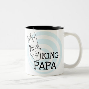 Caneca De Café Em Dois Tons King Papa T-shirts e presentes