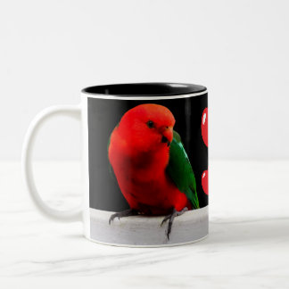 Caneca De Café Em Dois Tons King Parrots in Love Two-Tone Mug