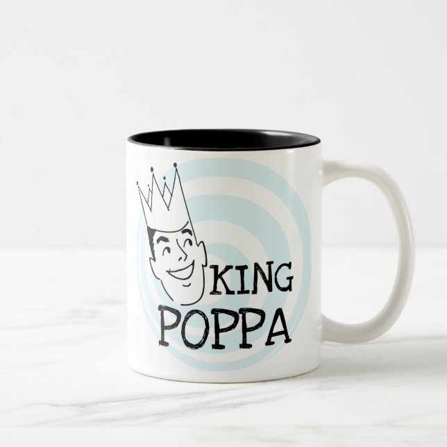 Caneca De Café Em Dois Tons King Poppa T-shirts e presentes (Direita)
