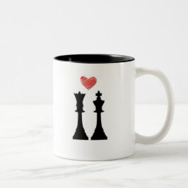 Caneca De Café Em Dois Tons King & Queen Chess Mug