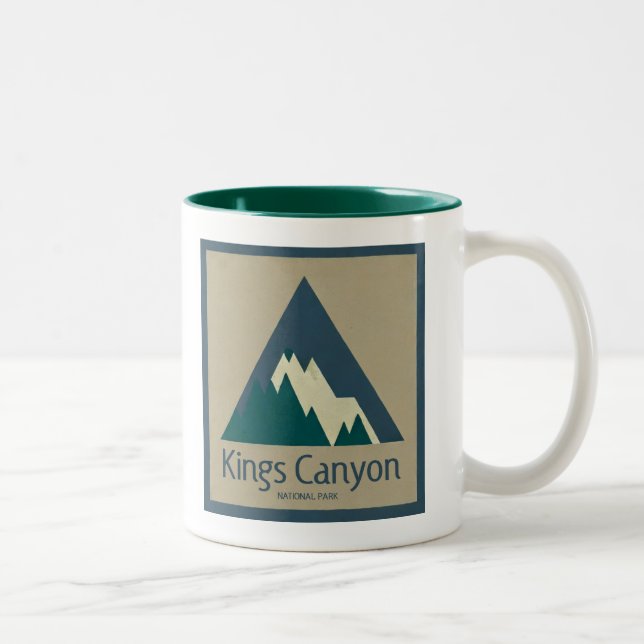 Caneca De Café Em Dois Tons Kings Canyon National Park Rustic (Direita)