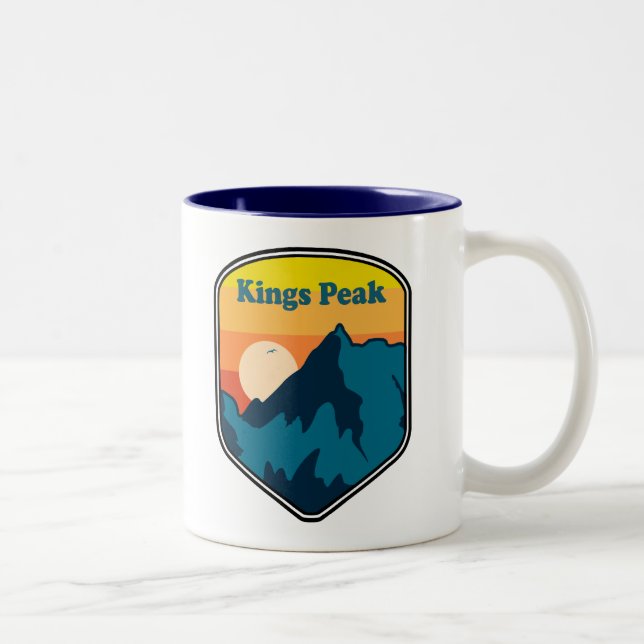 Caneca De Café Em Dois Tons Kings Peak Utah Sunrise (Direita)
