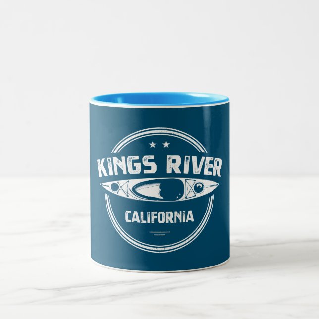 Caneca De Café Em Dois Tons Kings River California Kayaking (Centro)