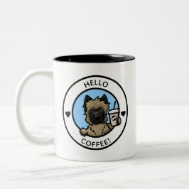Caneca De Café Em Dois Tons KiniArt Cairn Terrier Coffee Mug