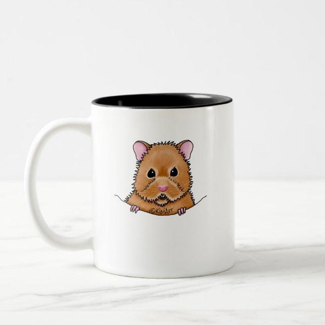 Caneca De Café Em Dois Tons KiniArt Hamster (Esquerda)